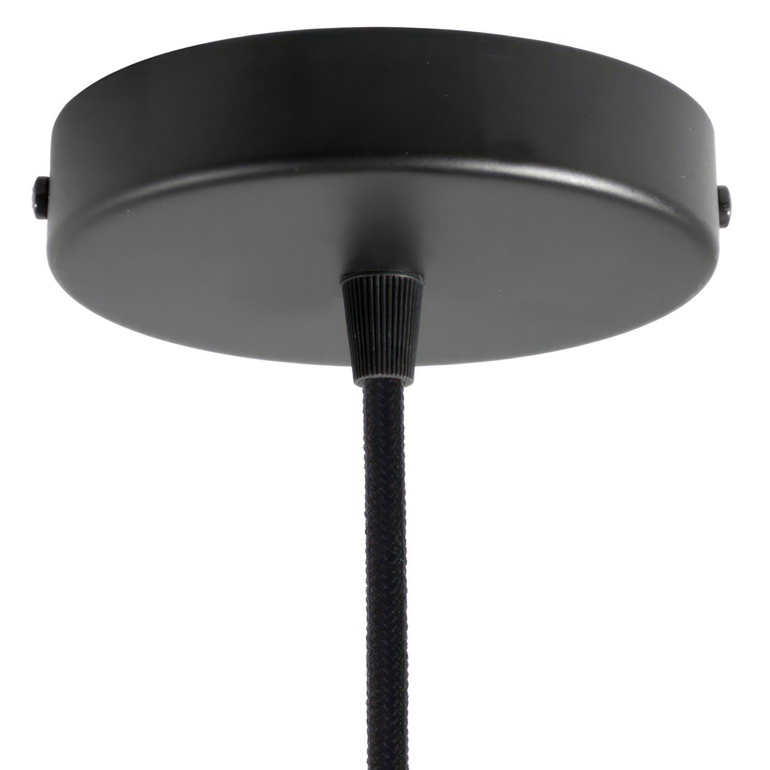 Strak design 1-gaats 120 mm. cilindrische metalen plafondkap