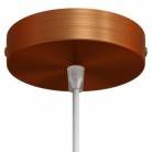 Strak design 1-gaats 120 mm. cilindrische metalen plafondkap