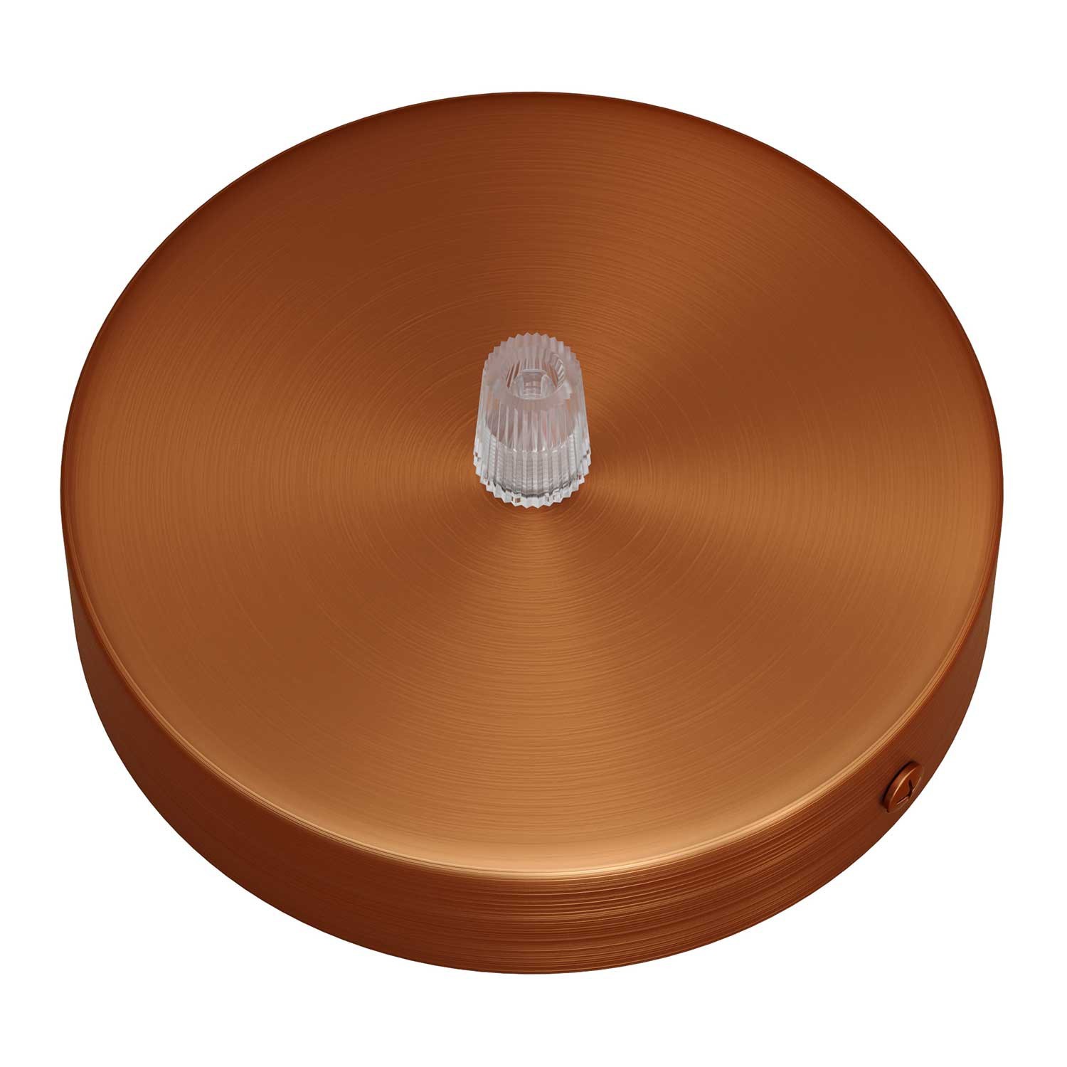 Strak design 1-gaats 120 mm. cilindrische metalen plafondkap