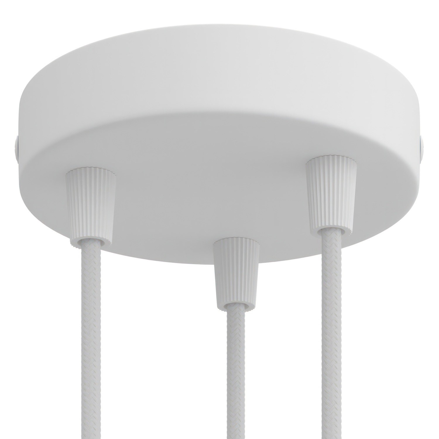 Strak design 3-gaats 120 mm. cilindrische metalen plafondkap