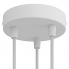 Strak design 3-gaats 120 mm. cilindrische metalen plafondkap