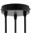 Strak design 3-gaats 120 mm. cilindrische metalen plafondkap