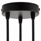 Strak design 3-gaats 120 mm. cilindrische metalen plafondkap