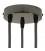 Strak design 3-gaats 120 mm. cilindrische metalen plafondkap