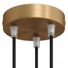 Strak design 3-gaats 120 mm. cilindrische metalen plafondkap