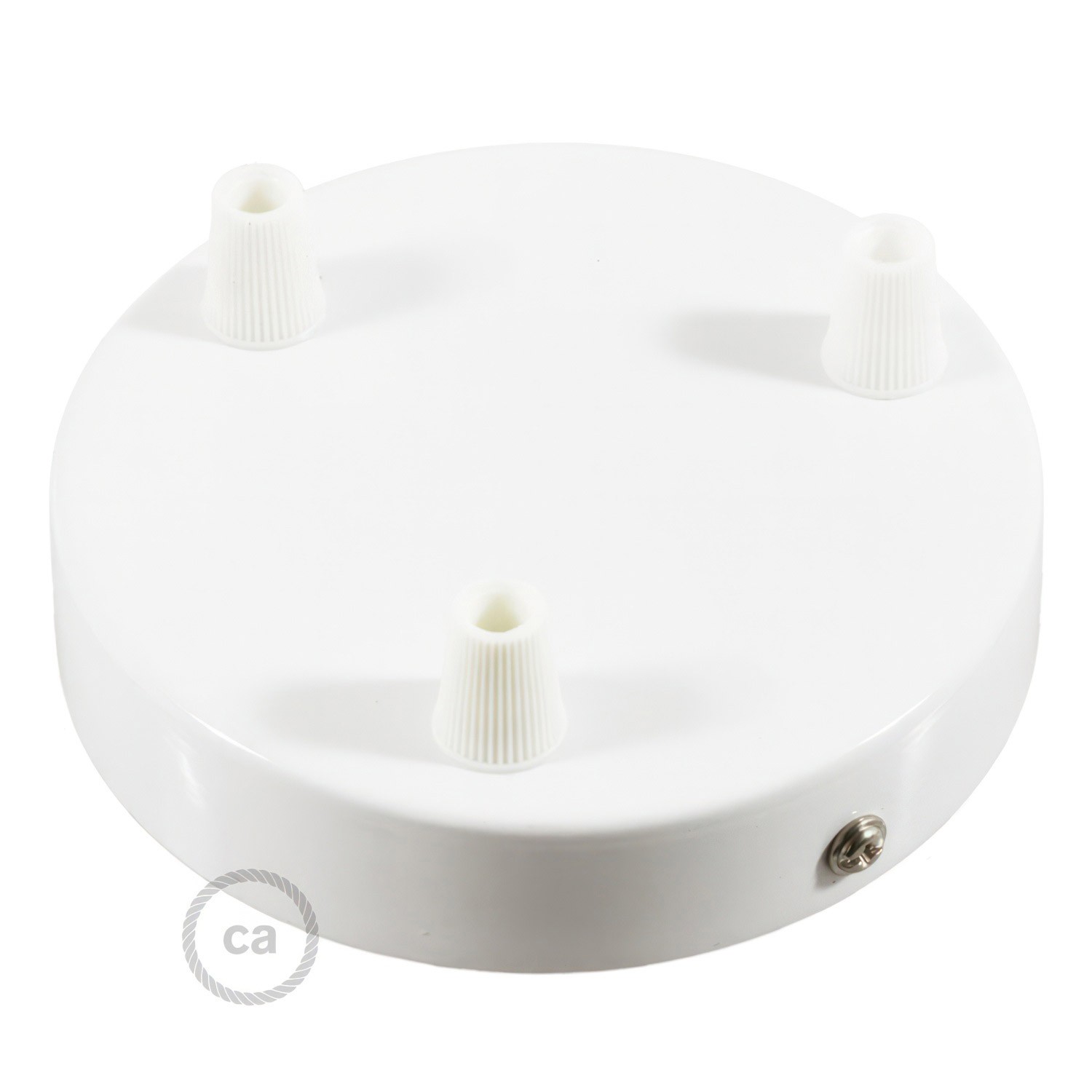 Strak design 3-gaats 120 mm. cilindrische metalen plafondkap