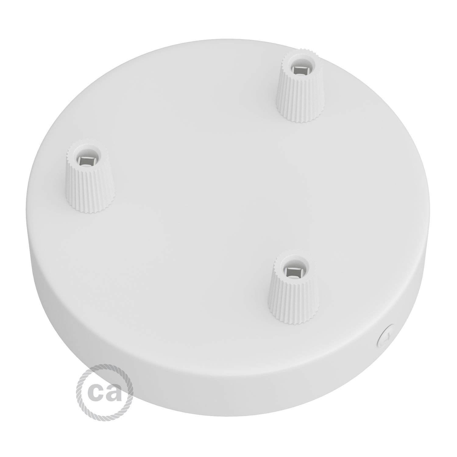 Strak design 3-gaats 120 mm. cilindrische metalen plafondkap