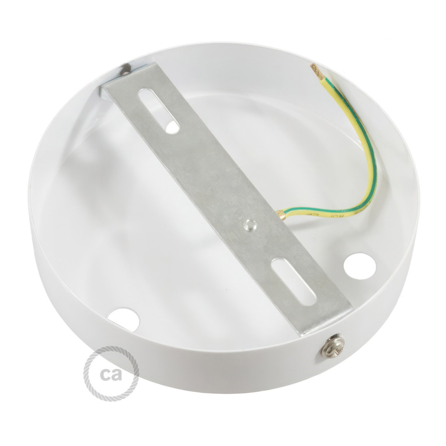 Strak design 3-gaats 120 mm. cilindrische metalen plafondkap