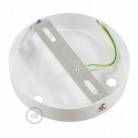 Strak design 3-gaats 120 mm. cilindrische metalen plafondkap
