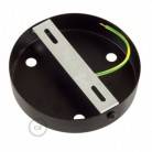 Strak design 3-gaats 120 mm. cilindrische metalen plafondkap