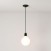 Suspension fabriquée en Italie avec câble textile et finition porcelaine colorée