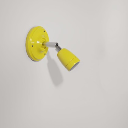 Fermaluce Color 90°, applique murale ajustable en porcelaine - Jaune