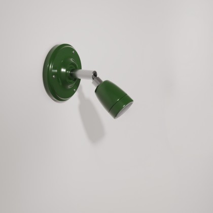 Fermaluce Color 90°, applique murale ajustable en porcelaine - Vert
