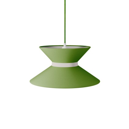 Abat-jour en tissu Clessidra - Cinette vert pistache