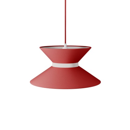 Stoffen lampenkap Clessidra - rood canvas