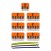 Kit de connexion WAGO compatible avec câble 3x pour Rosace à 7 trous