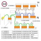 Kit de connexion WAGO compatible avec câble 3x pour Rosace à 9 trous