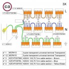 Kit de connexion WAGO compatible avec câble 3x pour Rosace à 12 trous
