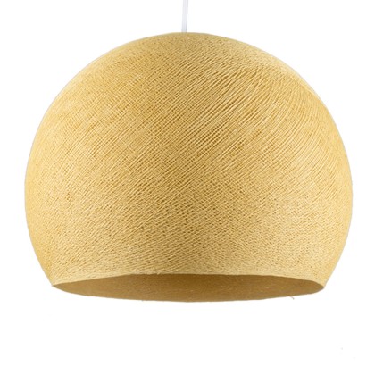 Abat-jour Cupola en fil - 100% fait main - Polyester Moutarde
