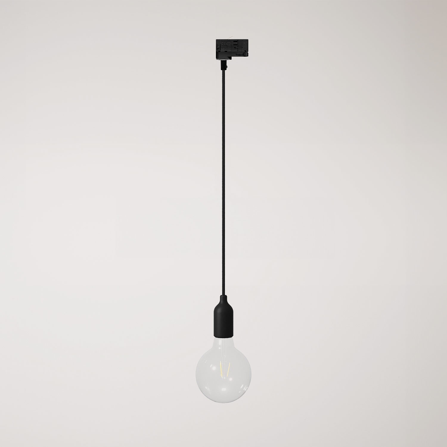 Silicone track hanglamp met textielkabel