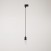 Vintage track hanglamp met gevlochten kabel