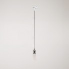 Vintage track hanglamp met gevlochten kabel