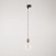 Hanglamp met gekartelde aluminium lamphouder voor rails