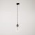 Hanglamp met gekartelde aluminium lamphouder voor rails