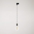 Hanglamp met gekartelde aluminium lamphouder voor rails