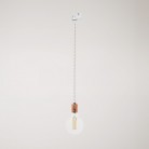 Hanglamp met gekartelde aluminium lamphouder voor rails