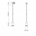 Enkele spot Mini Spotlight GU1d0 voor rails