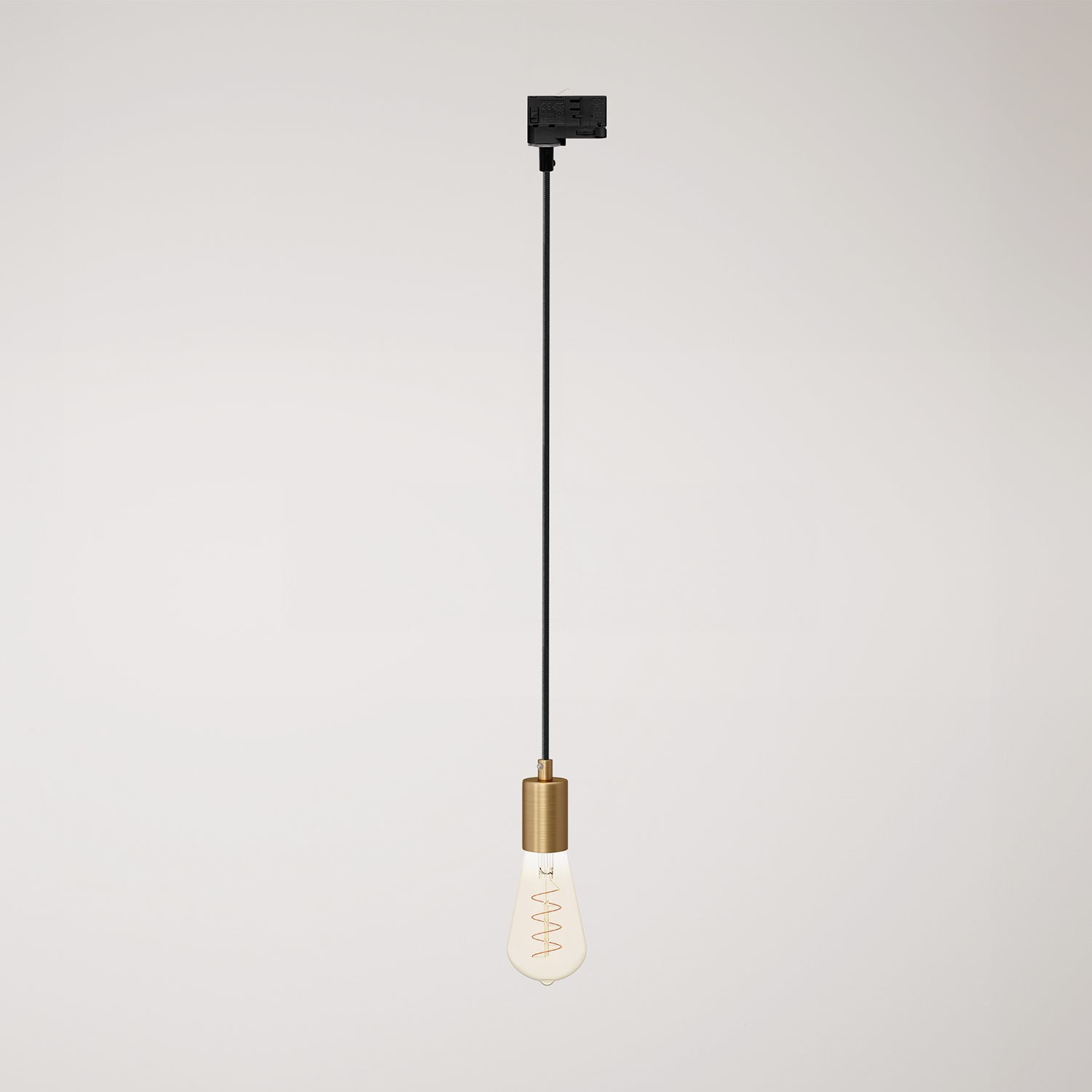 Hanglamp met satijnen metalen rand