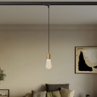 Hanglamp met satijnen metalen rand