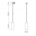 Suspension pour rails avec abat-jour Tub-E14