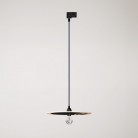 Suspension pour rails avec abat-jour en bois double face UFO