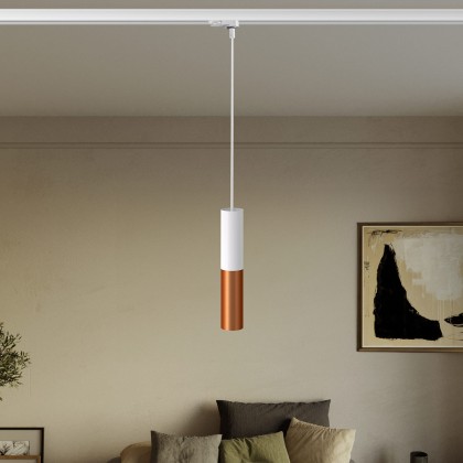 Track hanglamp met Tub-E14 dubbele kap