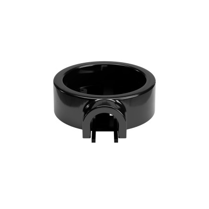 Porseleinen voet voor stopcontact en schakelaar/dimmer compatibel met Creative-Tubes - van 1 tot 4 uitgangen - zwart