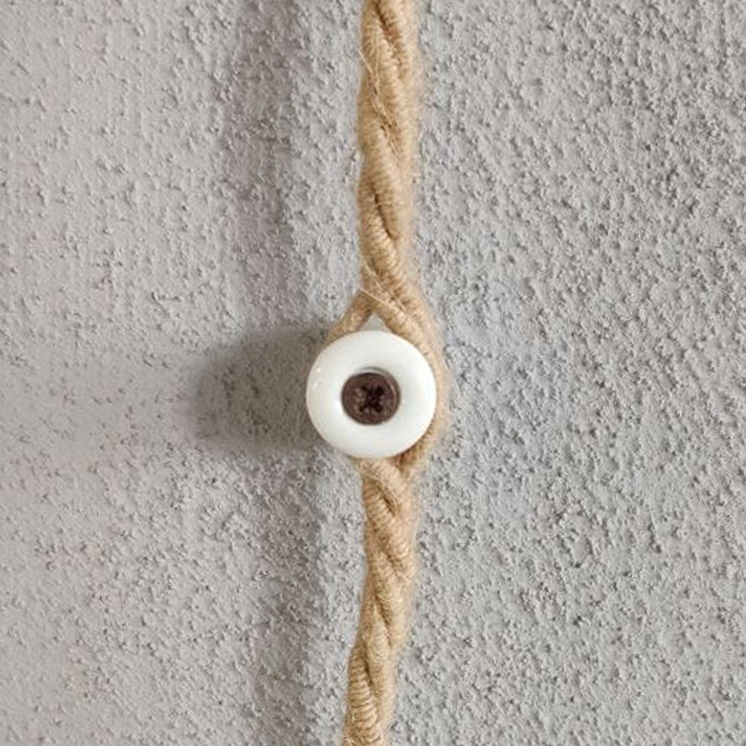 Geïsoleerde porseleinen muurbevestiging voor gevlochten textielkabel, 18mm - 2 stuks