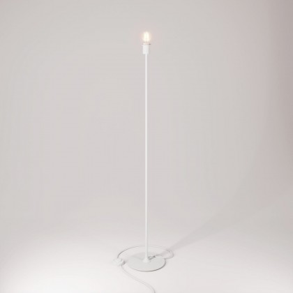MAG-Y vloerlamp met ronde metalen voet met fitting voor lampenkap - mat wit