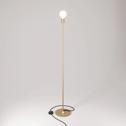 MAG-Y vloerlamp met ronde metalen voet - geborsteld brons