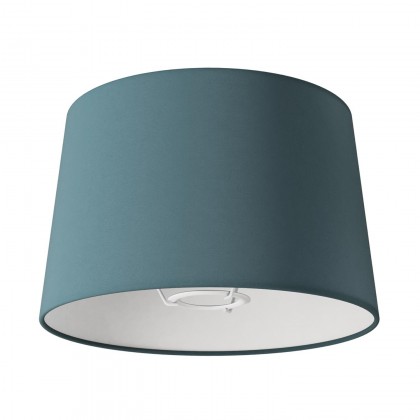 Abat-jour Athena avec culot E27 pour lampe de table - Made in Italy - Toile bleu canard