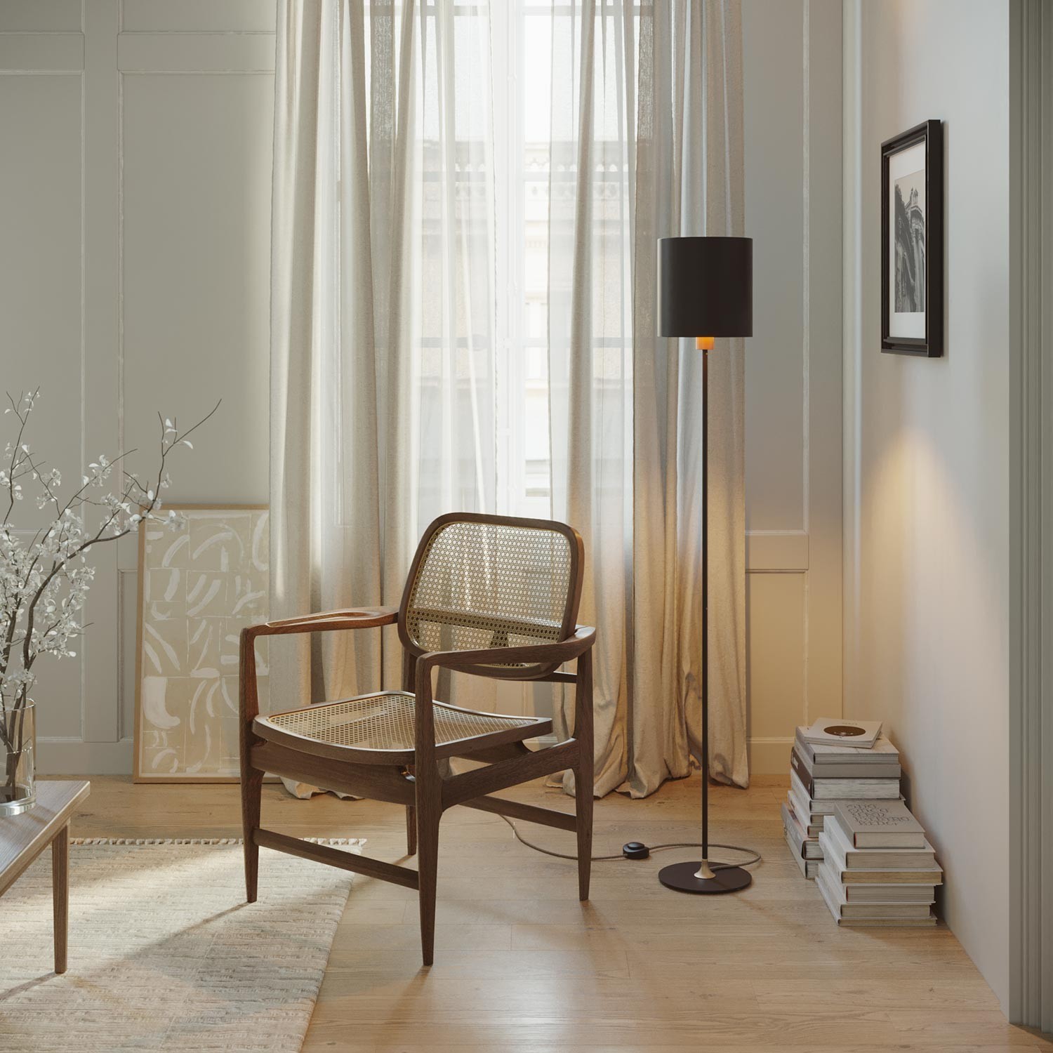 Cilindro M stoffen lampenkap met E27 fitting - Made in Italy