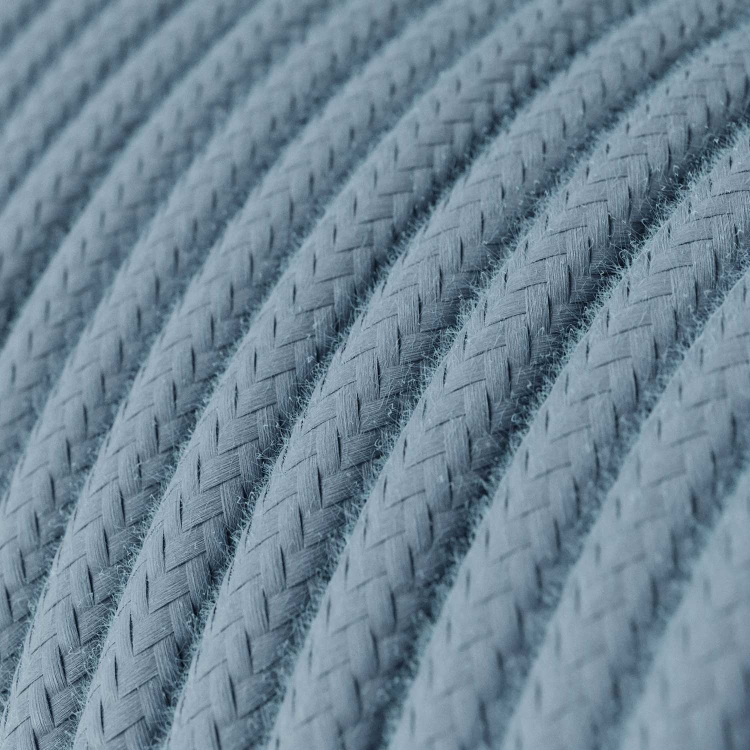 Rallonge électrique avec câble textile bleu océan 2P 10A Fabriqué en Italie
