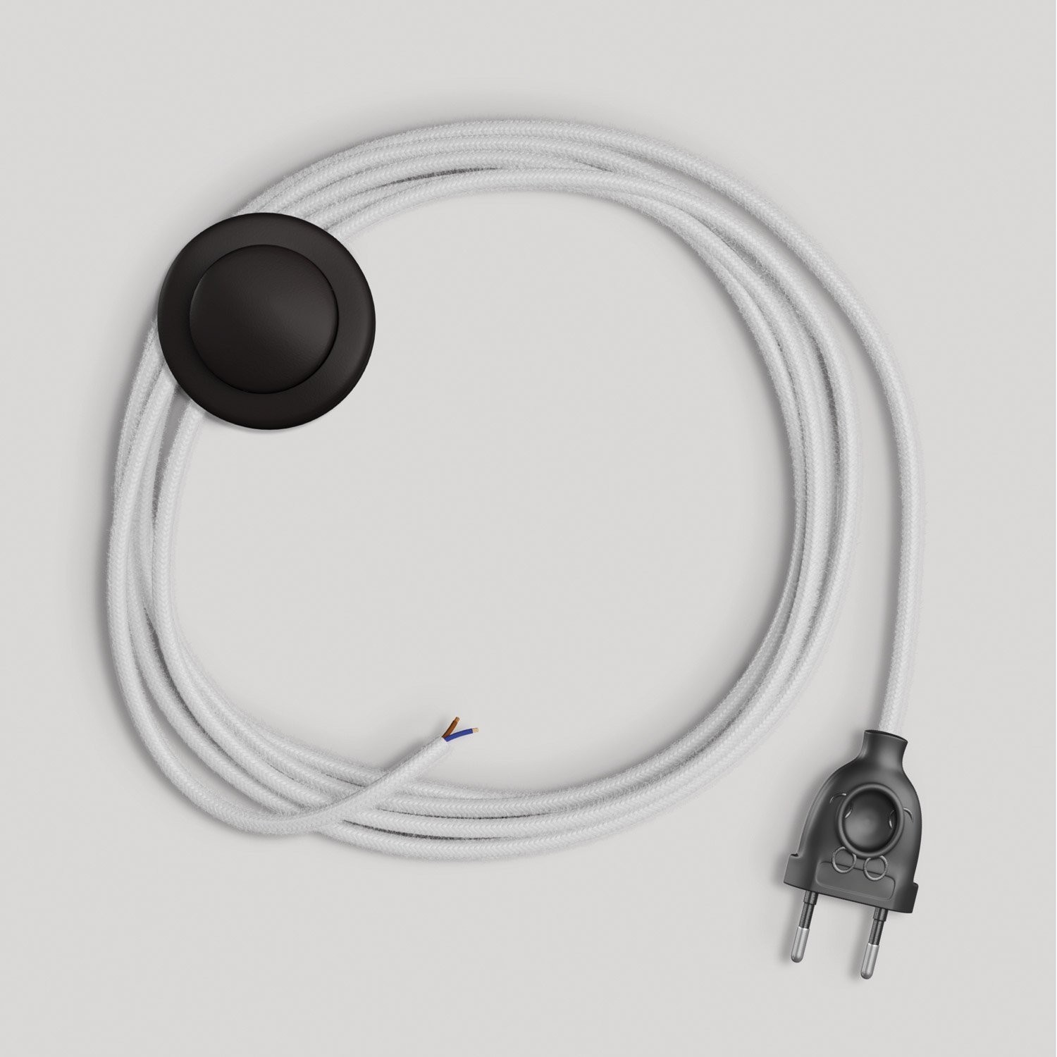 Bedrading voor lamp met witte katoenen kabel 3 m