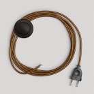 Bedrading voor lamp met glanzende koperen kabel 3 m