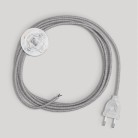 Bedrading voor lamp met grijze linnen kabel 3 m