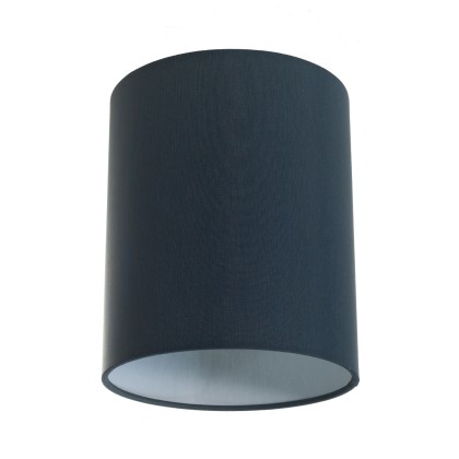 Abat-jour cylindrique en tissu avec culot E27, diamètre 15cm H18cm - 100% Made in Italy - benzineblauwe cinette