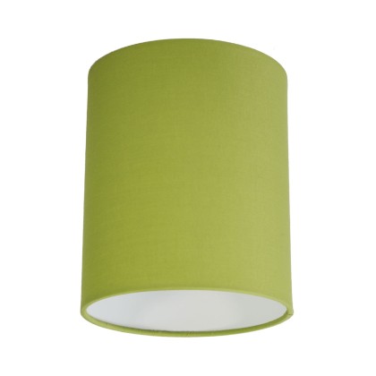 Abat-jour cylindrique en tissu avec culot E27, diamètre 15cm H18cm - 100% Made in Italy - olijfgroen canvas