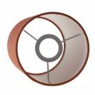 Abat-jour cylindrique en tissu avec culot E27, diamètre 15cm H18cm - 100% Made in Italy