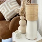 Abat-jour cylindrique en tissu avec culot E27, diamètre 15cm H18cm - 100% Made in Italy